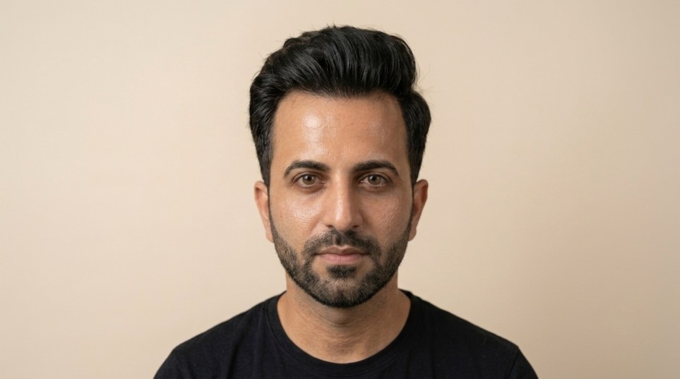Short boxed beard style that helps minimize the appearance of patchy beard growth.