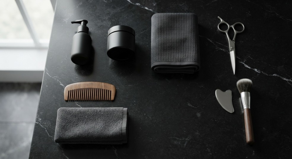 Beard skincare essentials for healthy facial hair.